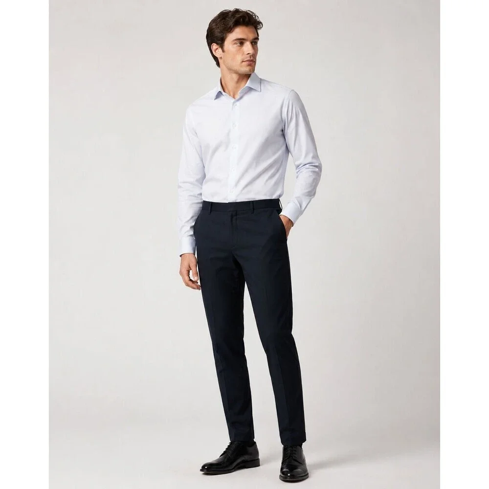BANANA REPUBLIC Mens 33x30 Slim Fit Stretch Cotton Dress Pant Black  S/795787-00